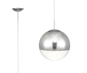 D0124  Miranda 25cm Glass Pendant 1 Light Polished Chrome